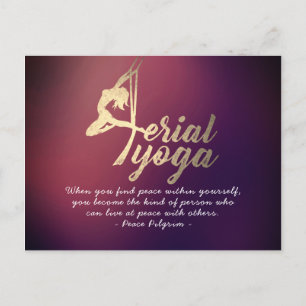 Aerial YOGA Meditation Pilates Fitness Instructor Vykort