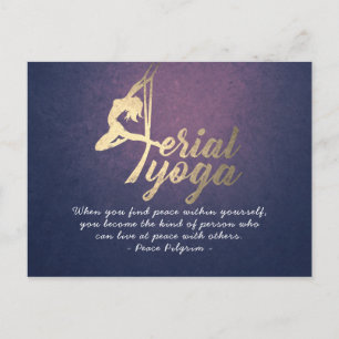Aerial YOGA Meditation Pilates Fitness Instructor Vykort
