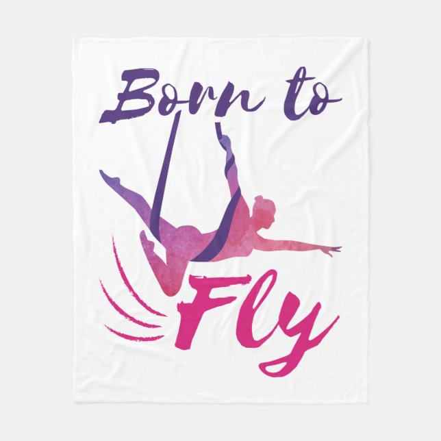 Aerial Yoga Silke Born till Fly Fleecefilt (Framsidan)