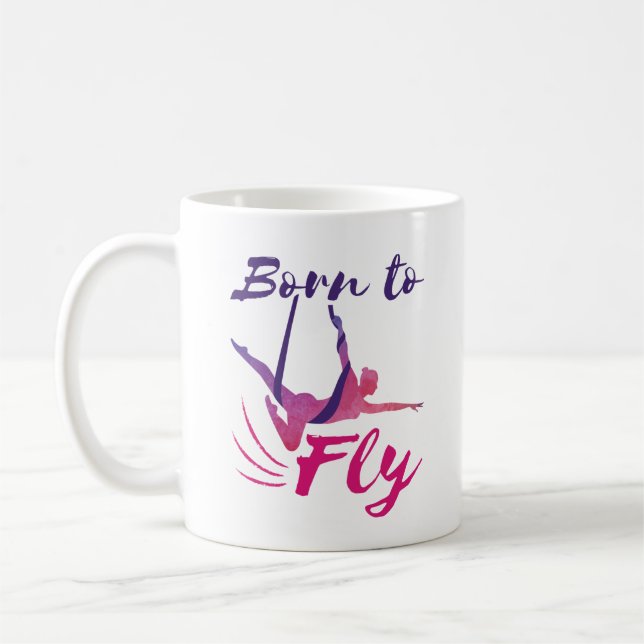 Aerial Yoga Silke Born till Fly Kaffemugg (Vänster)