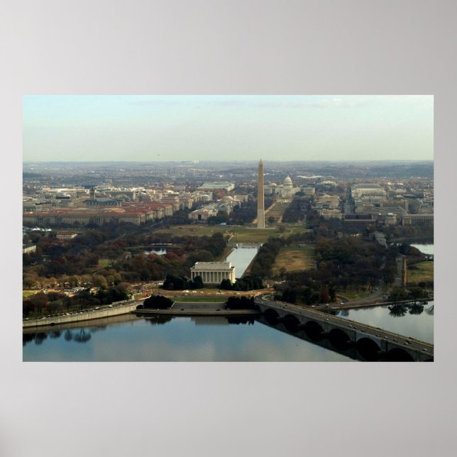 Aerialfotografi för Washington DC Poster (Framsidan)