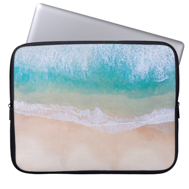 AERIALFOTOT AV KROPPEN VATTEN LAPTOP FODRAL (Framsidan)