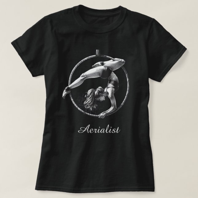 Aerialist Aerial Hoop Lyra T Shirt (Design framsida)