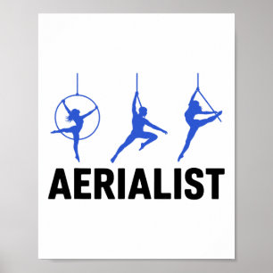 Aerialist Aerial Silkes Yoga Gymnaster Akrotr Trap Poster