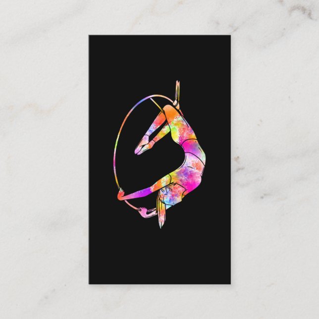 Aerialist Artist Circus Ring Aerial Yoga Aerialist Visitkort (Framsida)
