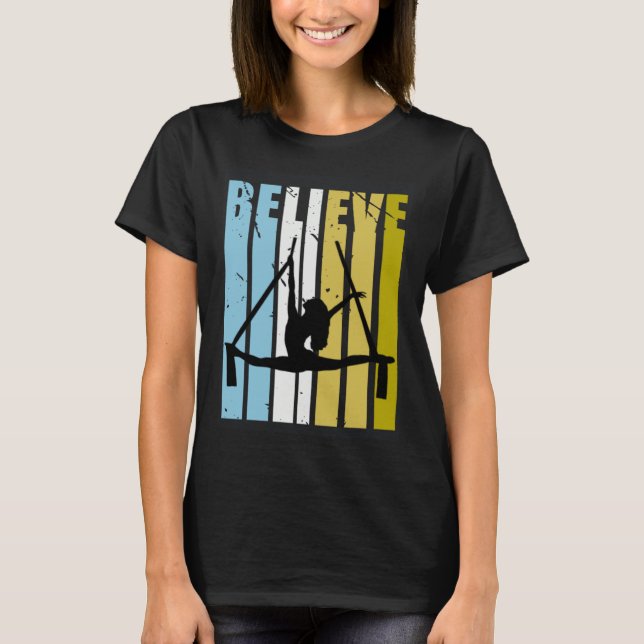 Aerialist Believe Silhouette Loves Practice Air Yo T Shirt (Framsida)