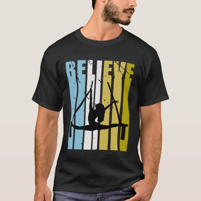 Aerialist Believe Silhouette Loves Practice Air Yo T Shirt (Framsida)