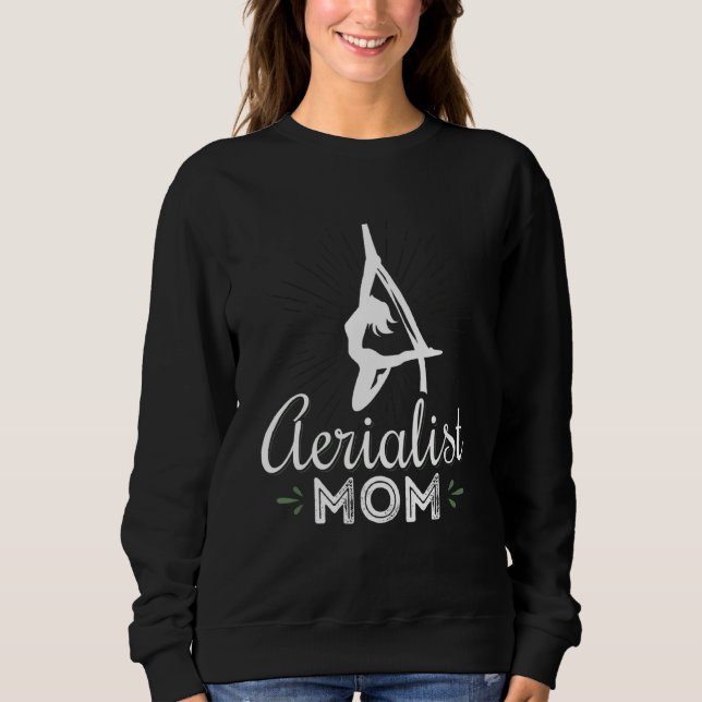 Aerialist Mamma Aerial Funny Apparat T Shirt (Framsida)