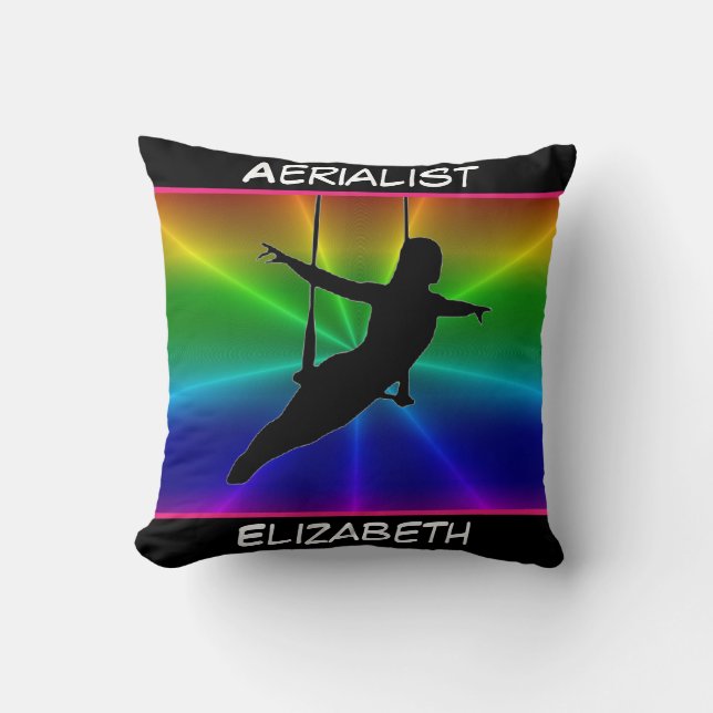 Aerialist Rainbow Burst Dekorativ kudde (Framsida)