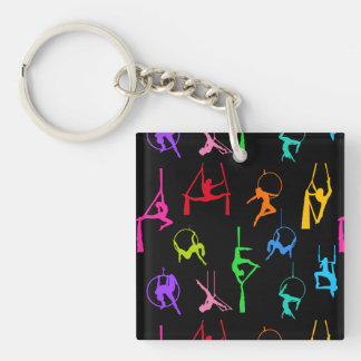 Aerialist Silke Lyra silhouettes rainbow
