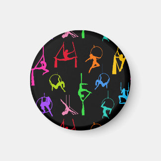 Aerialist Silke Lyra silhouettes rainbow Magnet