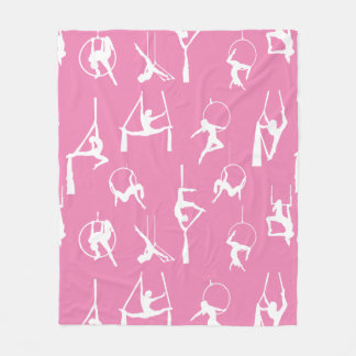 Aerialist Silke Lyra silhouettes rosa Fleecefilt