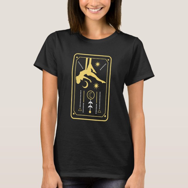 Aerialist Tarot Card Aerials Silke Acrobatics Danc T Shirt (Framsida)