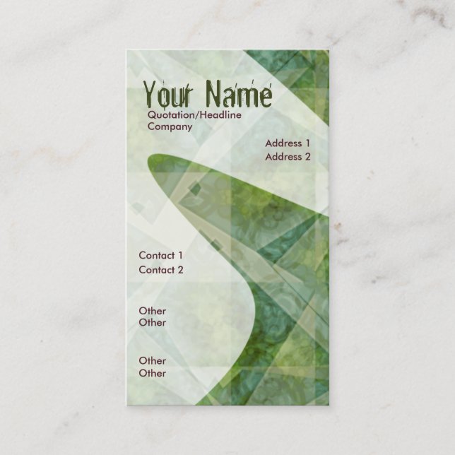 Aerialistiskt Lodrät Affärskort Visitkort (Framsida)