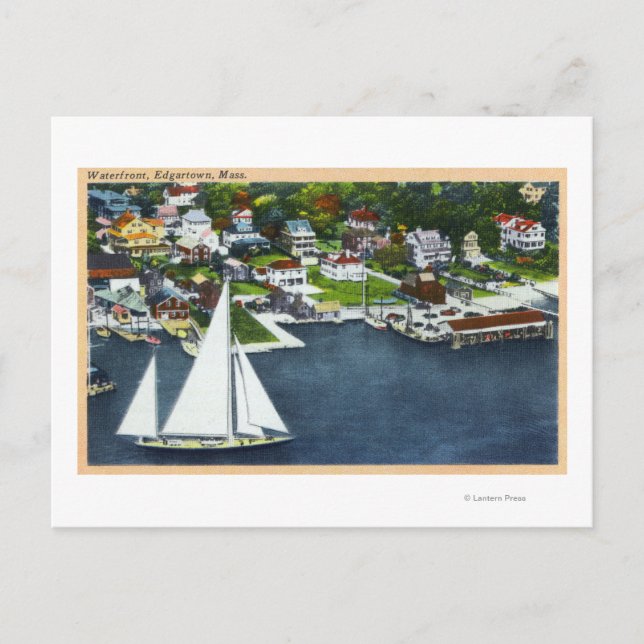 Aerialvy för vattenfront 2 vykort (Framsida)