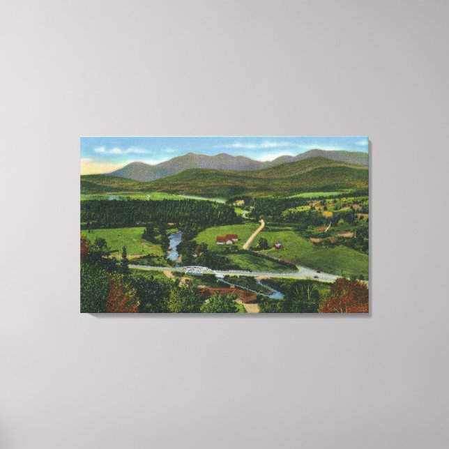 Aerialvy över 60 meter olympiska skidjump canvastryck (Framsida)