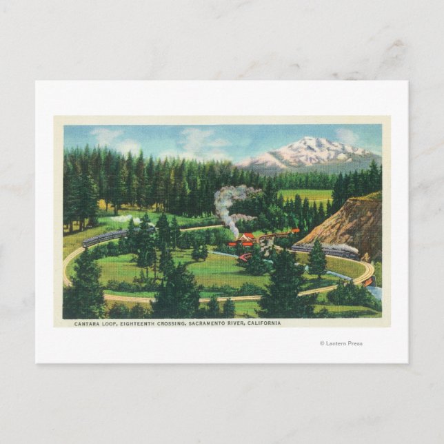 Aerialvy över Cantara Loop, Sacramento Vykort (Framsida)
