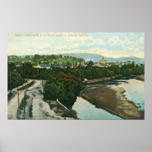 Aerialvy över floden San Lorenzo Poster