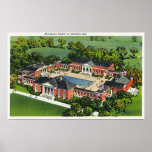 Aerialvy över Saratoga Spa Recreation Center Poster
