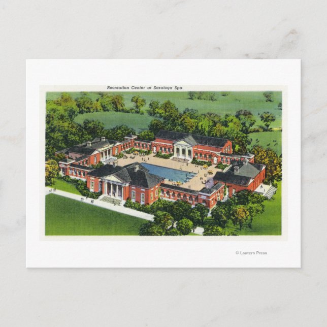 Aerialvy över Saratoga Spa Recreation Center Vykort (Framsida)
