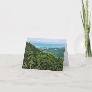 Aeriet för kustpuerto rico på el yunque tack kort