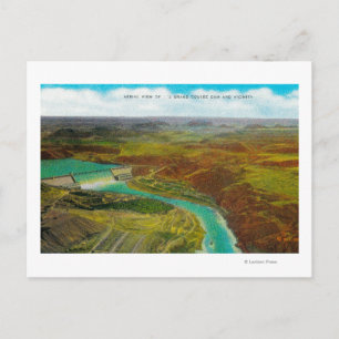 Aeriets syn på Grand Coulee Dam Vykort