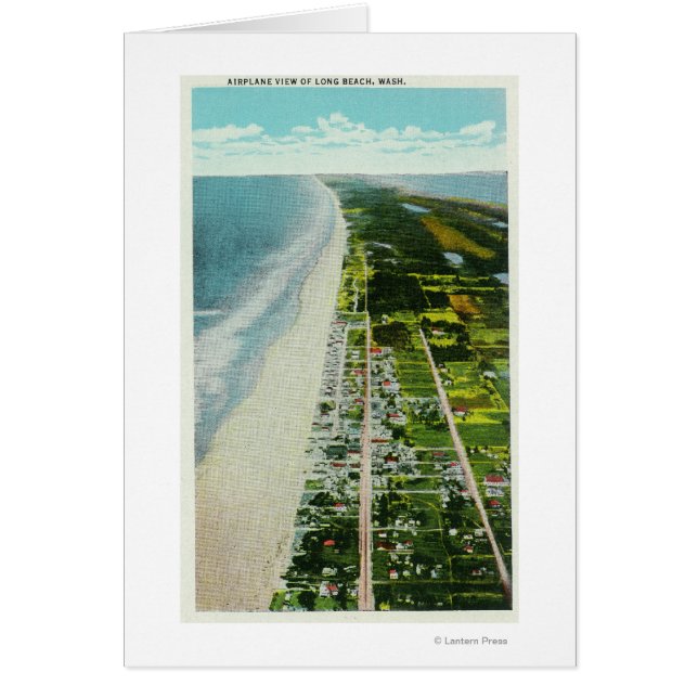 Aeriets vy över Beachfront Hälsningskort (Framsidan)