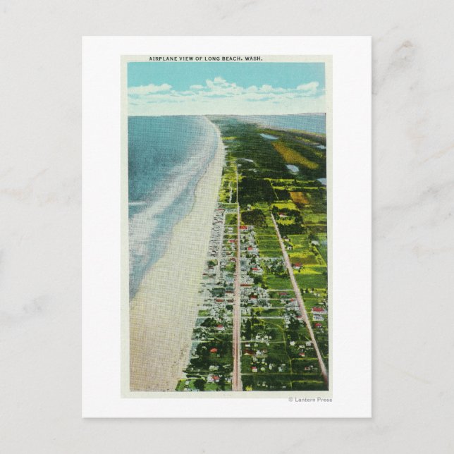 Aeriets vy över Beachfront Vykort (Framsida)
