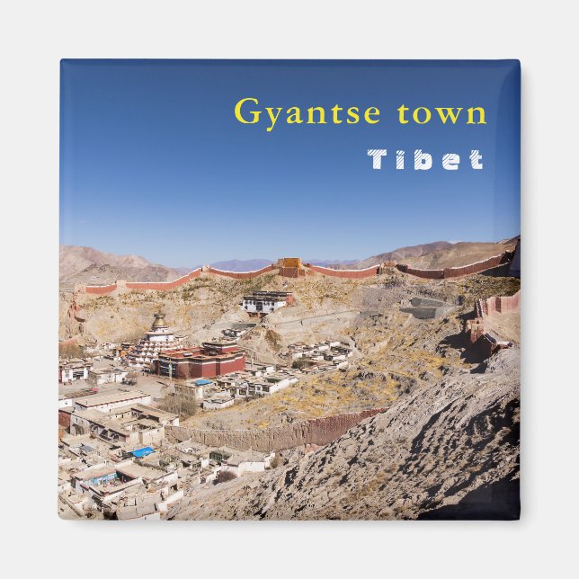 Aeriskt utseende på Gyantse & Palcho-klostret - Ti Magnet (Framsidan)