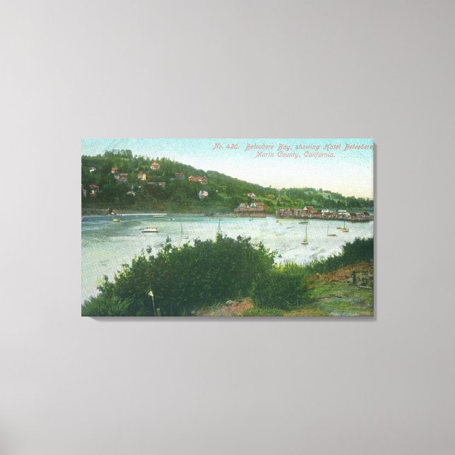 Aerivy över Belvedere Bay, Hotel Belvedere Canvastryck (Framsida)