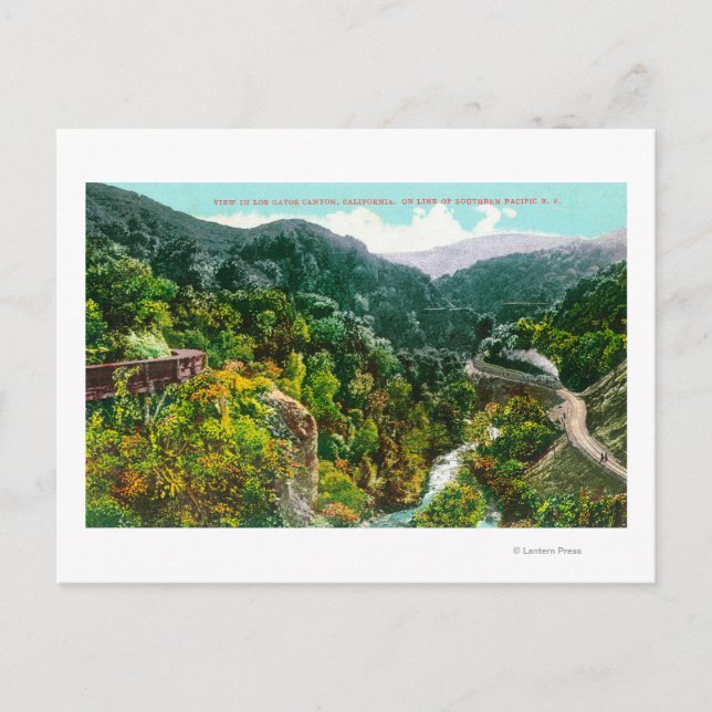 Aerivy över Canyon, Södra Stillahavstrafiken Vykort (Framsida)