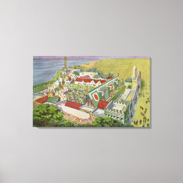 Aerivy över den irländska byn canvastryck (Framsida)