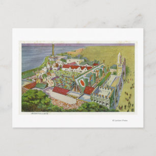 Aerivy över den irländska byn vykort