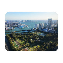 Aerivy över japanska Garden Magnet