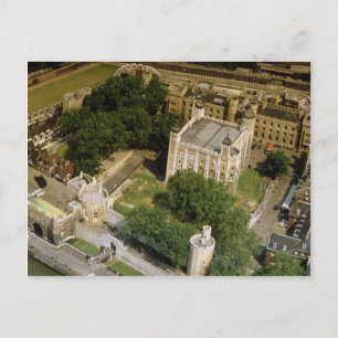Aerivy över Torn i London, England, Förenade kunga Vykort