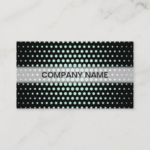 Aero Blue Techno Dots Modern Black Visitkort