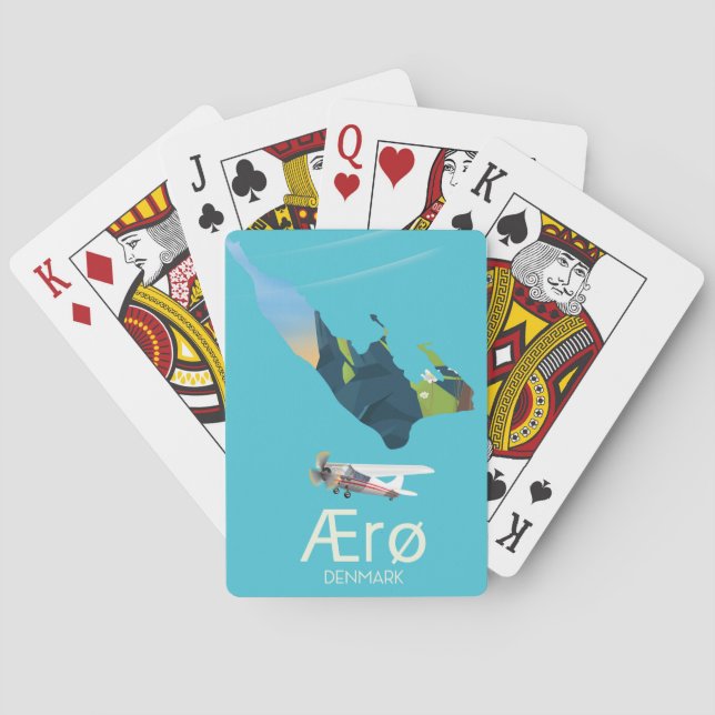 Ærø, Danmark Karta reseinlägg Casinokort (Baksidan)