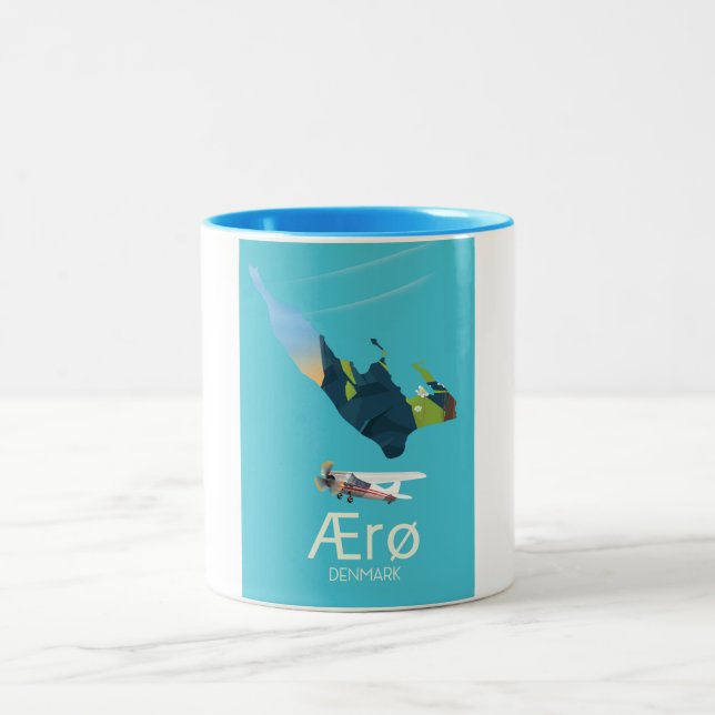 AErø, Danmarks reseaffisch i Karta Två-Tonad Mugg (Center)