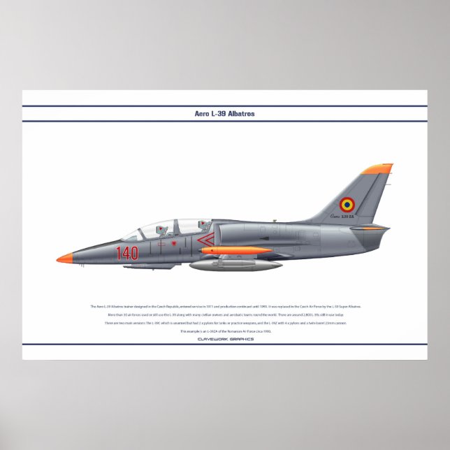 Aero L-39-Rumänien Poster (Framsidan)