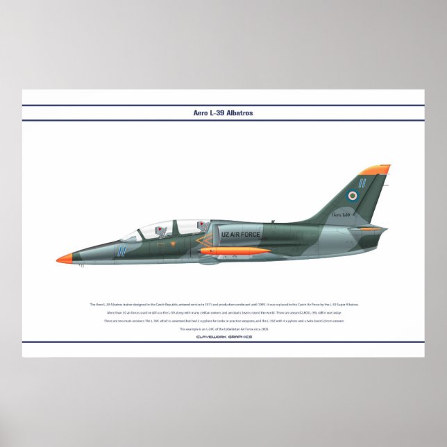 Aero L-39 Uzbekistan Poster (Framsidan)
