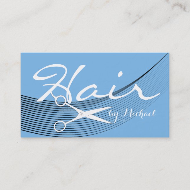Aero Solid Hair Stylist Möte Tidsbeställning Kort (Framsida)