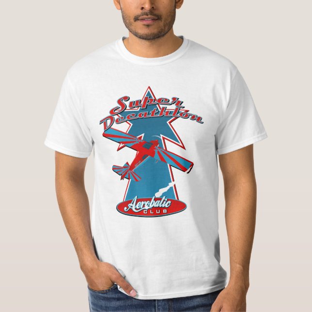 Aerobatic klubb för toppen tiokamp t-shirt (Framsida)
