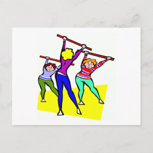 Aerobics design vykort