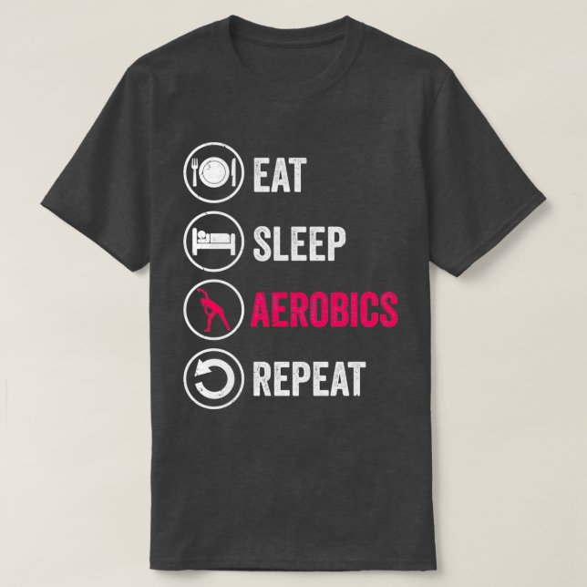 Aerobics Fitness Training Gift T Shirt (Design framsida)