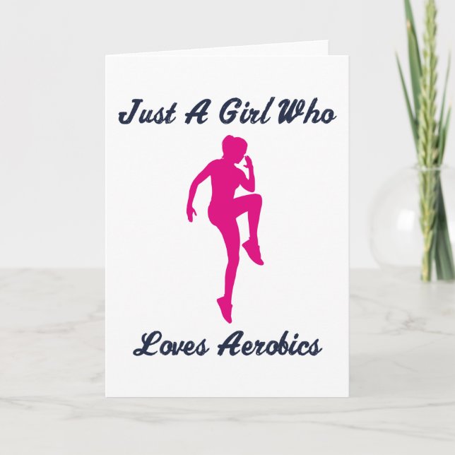 Aerobics Girl Sayed Gymnastics Gift Kort (Framsida)
