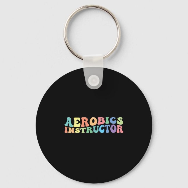 Aerobics Instructor Exercise Fitness Nyckelring (Framsida)