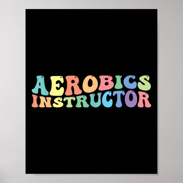 Aerobics Instructor Exercise Fitness Poster (Framsidan)