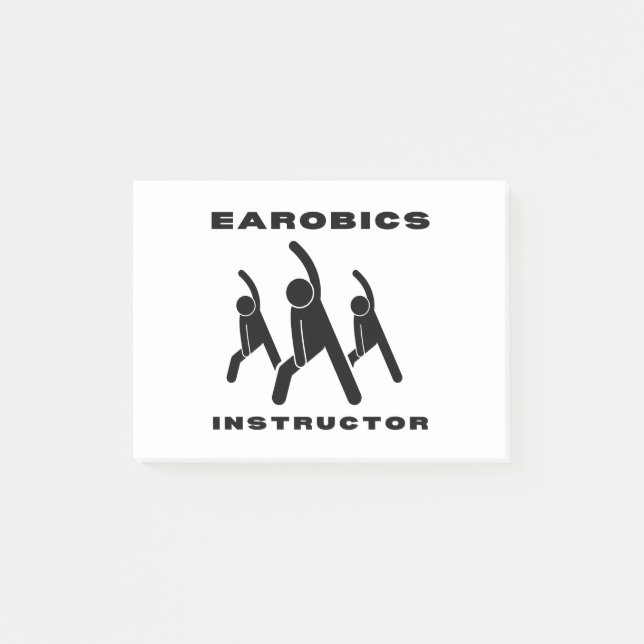 Aerobics Instructor Post-it Block (Framsida)