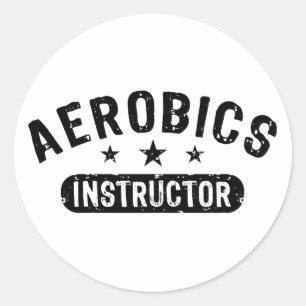 Aerobics Instructor Runt Klistermärke