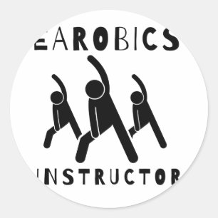 Aerobics Instructor Runt Klistermärke